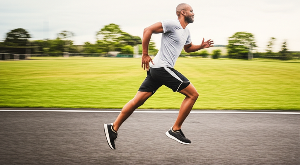 A runner training to build running endurance