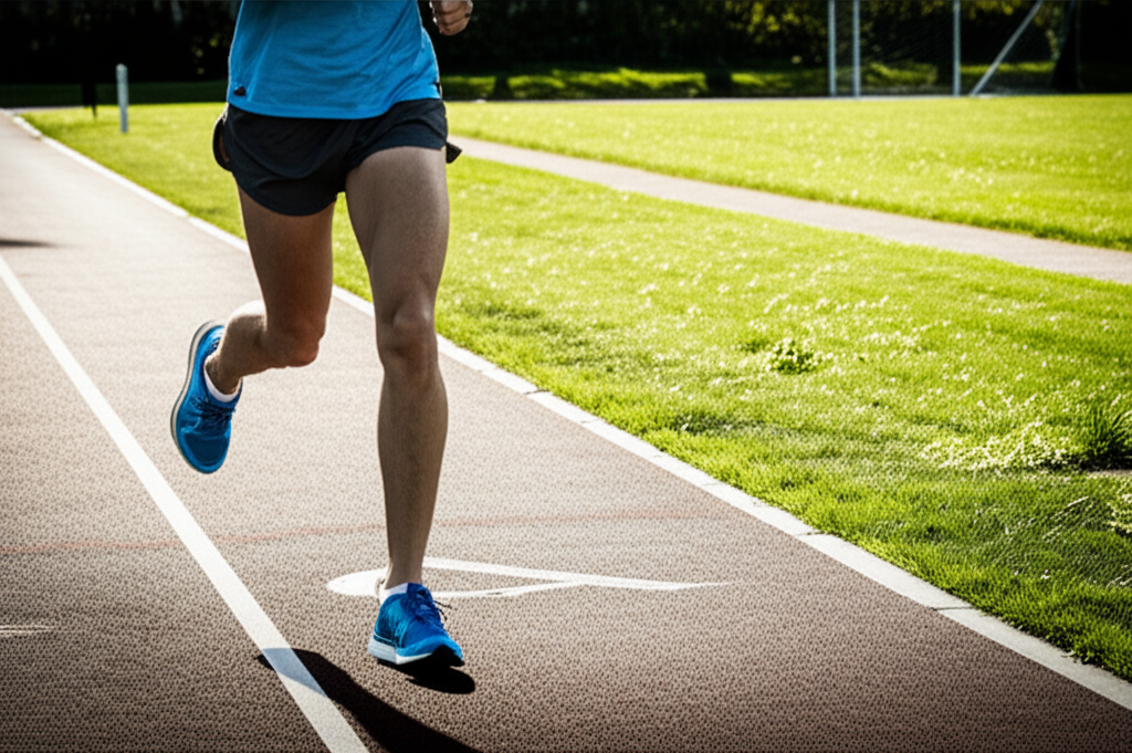 Runner on a long run to build running endurance