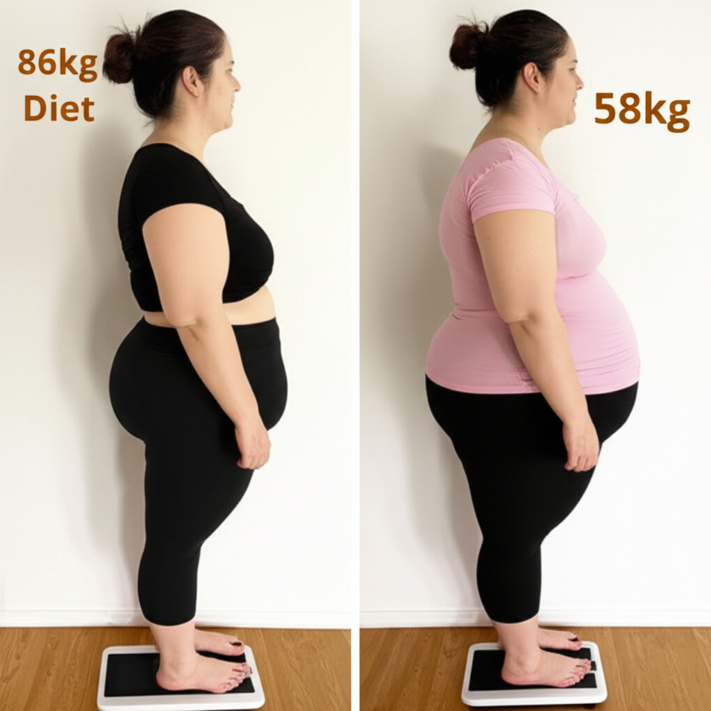 weight loss journey 86kg 58kg diet